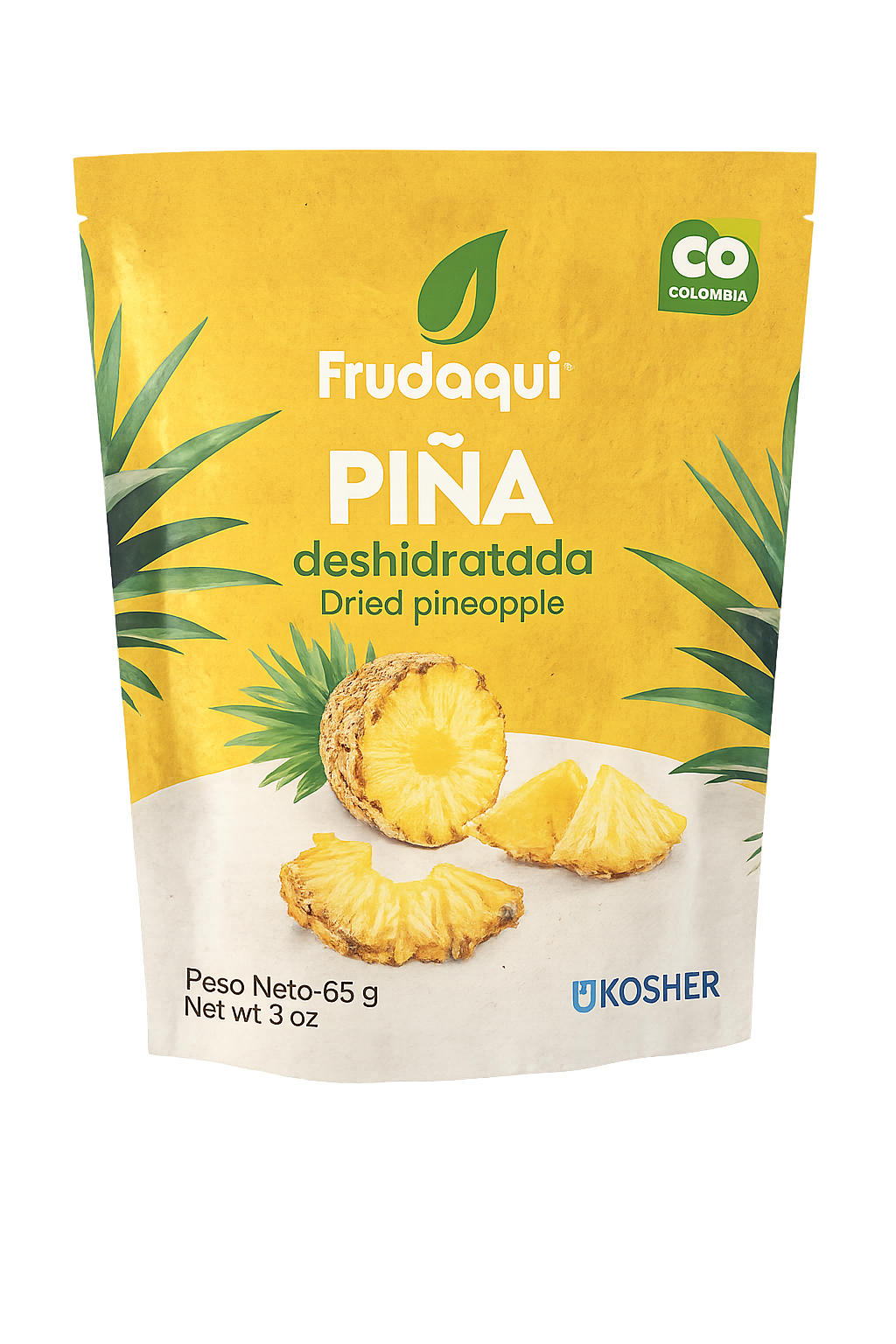 Snack de Fruta Deshidratada Piña x65g